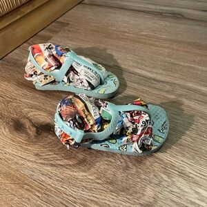 Blue toddler flip flops 7/8